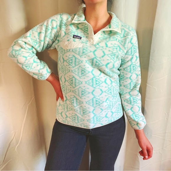 ❌SOLD❌ VTG Patagonia Synchilla Print Sweater Snap T - Picture 10 of 12